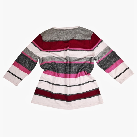 Striped V-Neck Sweater - Picture 4 of 15